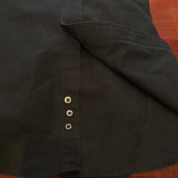 Men’s black dress shirt button down 15 1/2 in neck - Picture 4 of 5